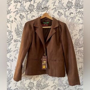 Armani Collezioni Suede Blazer Jacket - Tags on. Size Medium.